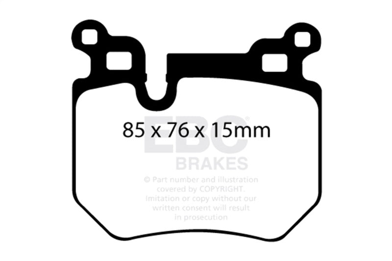 EBC yellowstuff brake pads rear fits 2008 10 Bmw 135 3 0 Twin Turbo