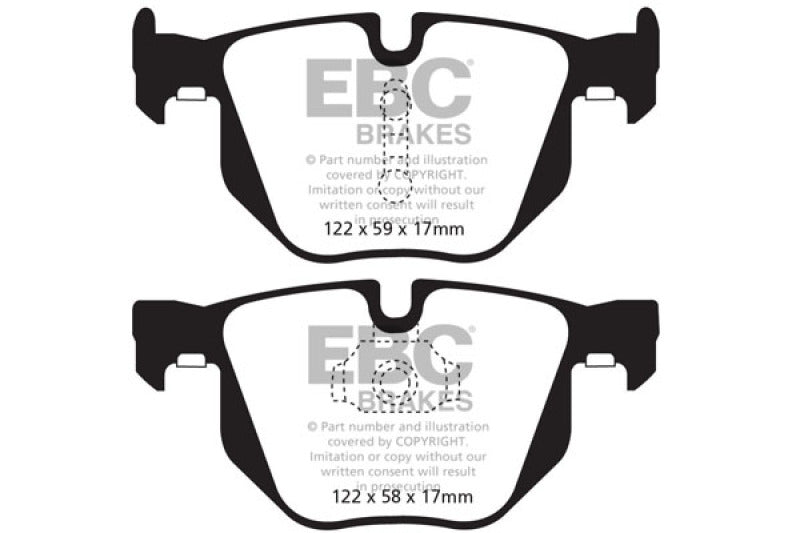 EBC redstuff brake pads rear fits 2010 14 Bmw X5 3 0 Turbo 35