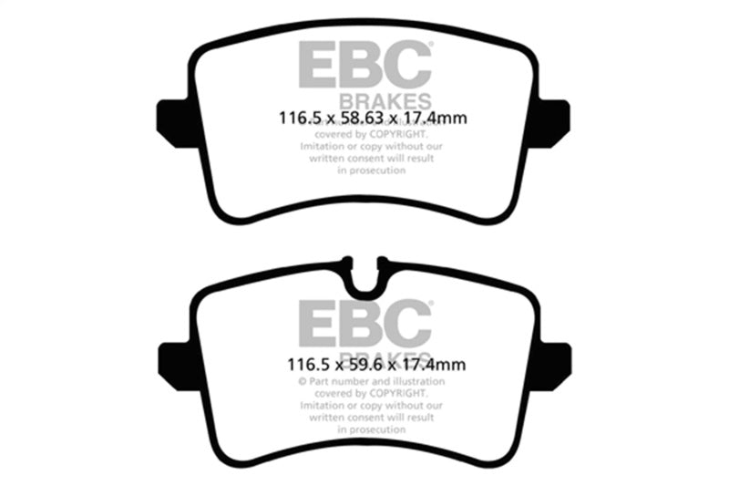 EBC yellowstuff brake pads rear fits 2011 Audi A6 2 0 Turbo