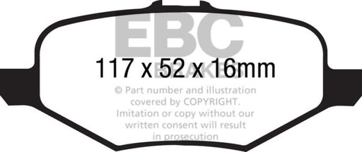 EBC yellowstuff brake pads rear fits 2013 Ford Explorer 3 5 Twin Turbo 4wd