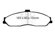 EBC yellowstuff brake pads front fits 2003 04 Cadillac Xlr 4 6