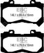 EBC greenstuff brake pads front part DP63044 fits 2015 Chevrolet Colorado 2 5