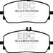 EBC yellowstuff brake pads front fits 2019 Mercedes Benz A220 Sedan V177
