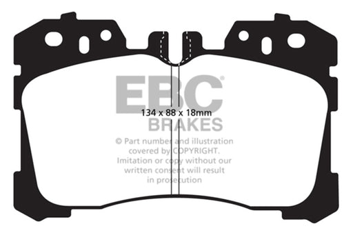 EBC redstuff brake pads front fits 2007 Lexus Ls460 4 6