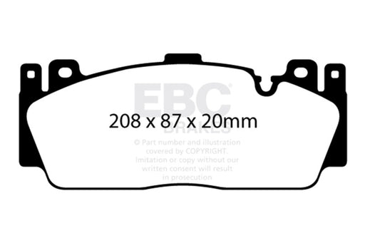 EBC redstuff brake pads front fits 2012 Bmw M5 4 4 Twin Turbo F10