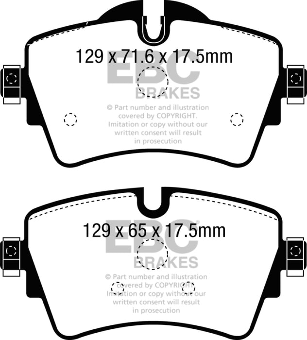 EBC redstuff brake pads front fits 2014 Mini Hardtop 2 0 Turbo Cooper S