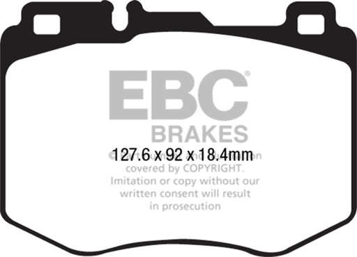 EBC yellowstuff brake pads front fits 2015 16 Mercedes Benz C400 W205 3 0 Twin Turbo 4 Matic