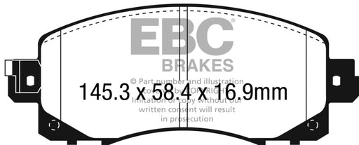 EBC redstuff brake pads front fits 2022 Subaru Wrx 2 4t 18 23 Subaru Crosstrek