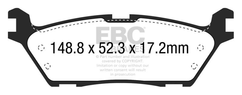 EBC brake pads rear part F150 fits 2015 Ford F150 2 7 Twin Turbo 2wd Electric Pb Extra Duty