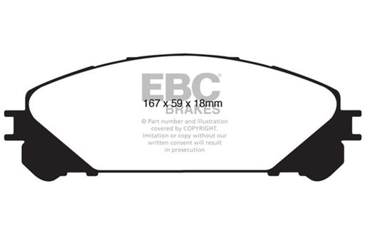 EBC brake pads front part ED91837 fits 2010 Lexus Rx350 3 5 Japan Extra Duty