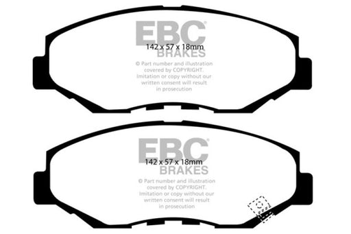 EBC greenstuff brake pads front part DP21655 fits 2013 15 Acura Ilx 1 5 Hybrid