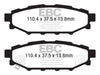 EBC greenstuff brake pads rear part DP21584 fits 2012 Subaru Brz 2 0 Solid