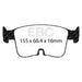EBC yellowstuff brake pads front fits 2022 Audi A3 2 0t 40