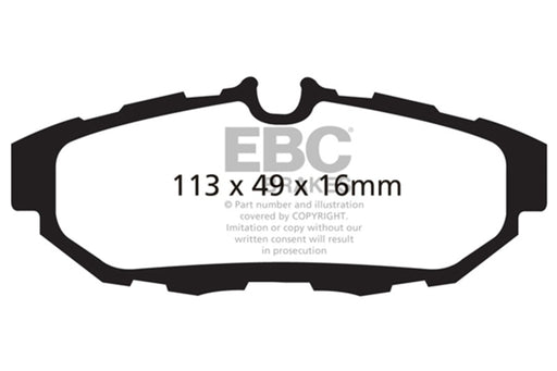 EBC yellowstuff brake pads rear fits 2010 14 Ford Mustang 3 7
