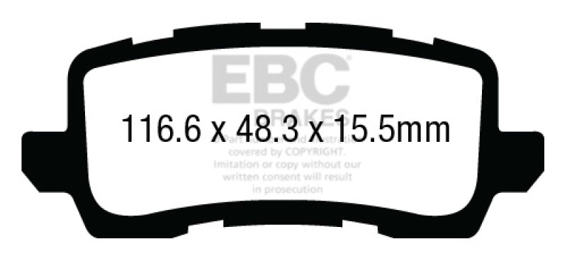 EBC greenstuff brake pads rear part DP23018 fits 2013 Acura Rlx 3 5