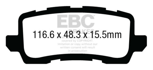 EBC redstuff brake pads rear fits 2013 Acura Rlx 3 5