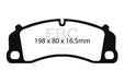EBC redstuff brake pads front fits 2016 Porsche 911 991 992 Carrera S 3 0tt Cast Iron
