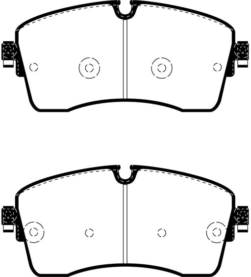 EBC greenstuff brake pads front part DP62385 fits 2018 Jaguar E Pace 2 0l Turbo 246