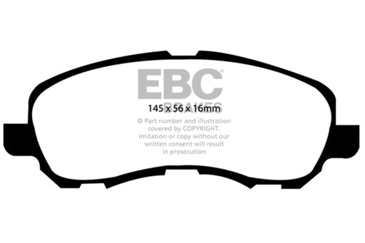 EBC yellowstuff brake pads front fits 2011 14 Chrysler 200 2 4
