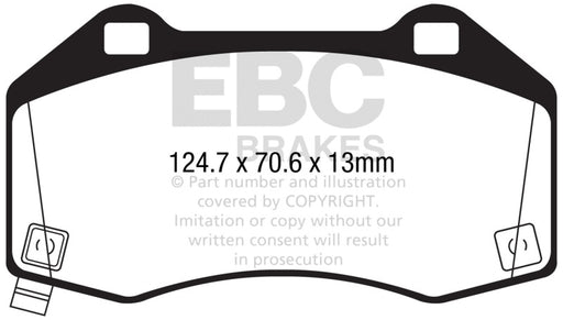 EBC yellowstuff brake pads front fits 2016 Mazda Miata Mx 5 17 20 Fiat 124 Spider Abarth