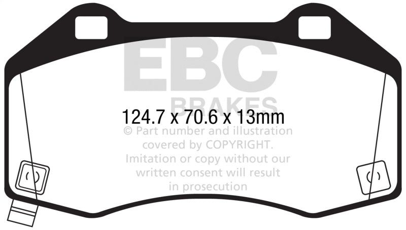 EBC yellowstuff brake pads front fits 2016 Mazda Miata Mx 5 17 20 Fiat 124 Spider Abarth