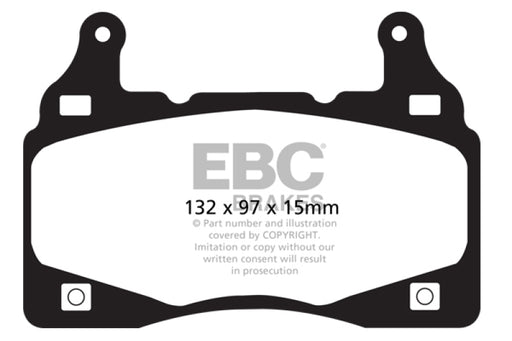 EBC yellowstuff brake pads front fits 2011 15 Chevrolet Camaro 5th Gen 6 2