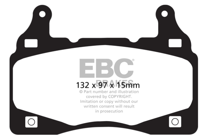 EBC yellowstuff brake pads front fits 2011 15 Chevrolet Camaro 5th Gen 6 2