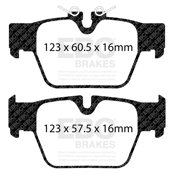 EBC yellowstuff brake pads rear fits 2018 Bmw X2
