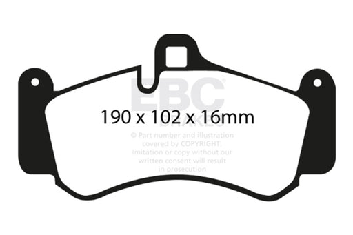 EBC yellowstuff brake pads front fits 2001 03 Porsche 911 996 Cast Iron