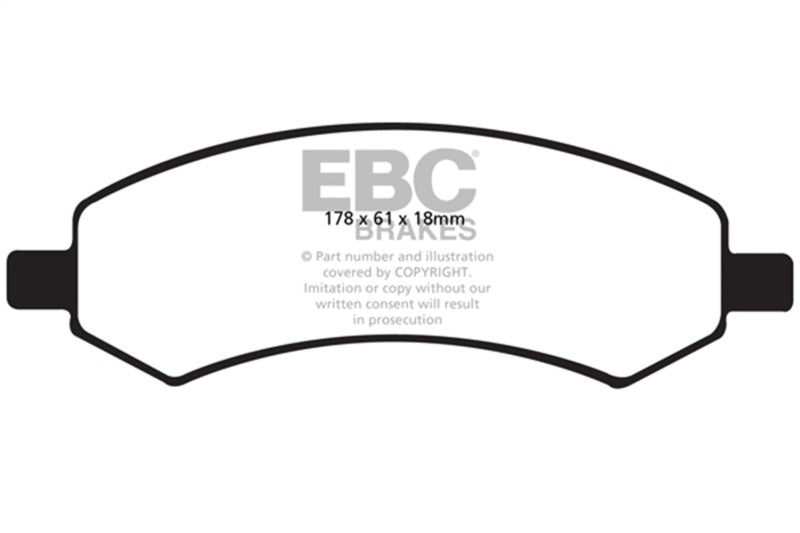 EBC yellowstuff brake pads front fits 2006 09 Chrysler Aspen 4 7