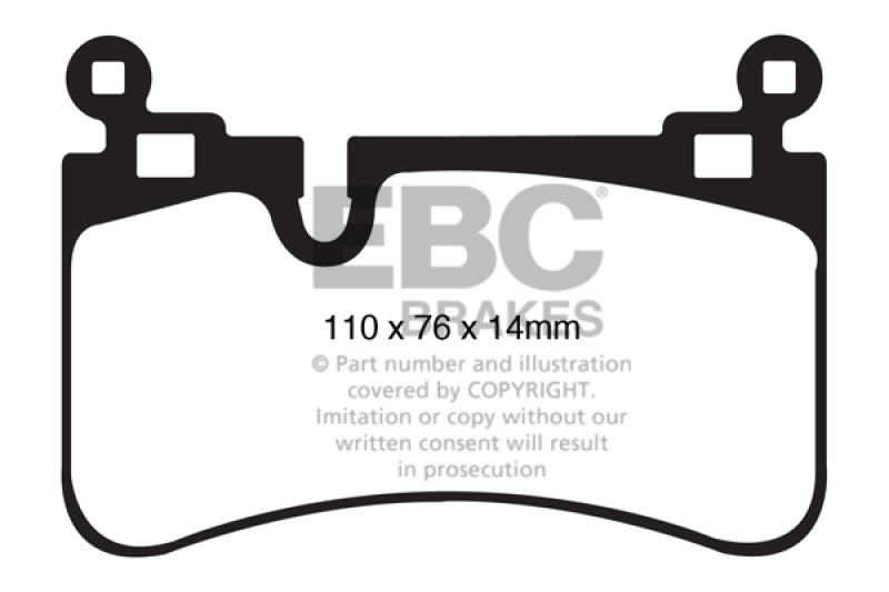 EBC redstuff brake pads rear fits 2008 13 Mercedes Benz C63 Amg W204 6 2