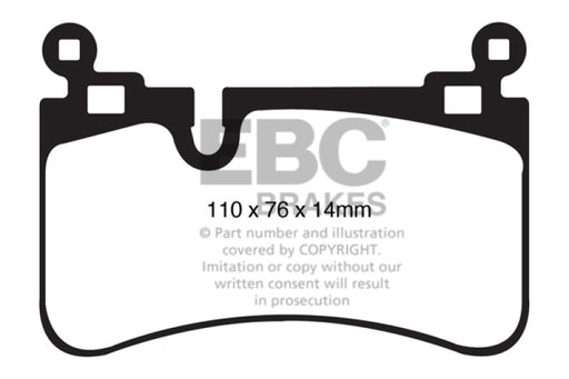 EBC yellowstuff brake pads rear fits 2008 13 Mercedes Benz C63 Amg W204 6 2