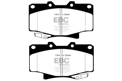 EBC greenstuff brake pads front part DP6992 fits 1996 97 Lexus Lx450 4 5