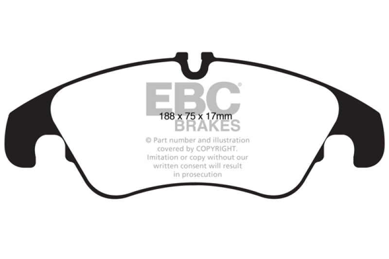 EBC redstuff brake pads front fits 2011 Audi A6 2 0 Turbo