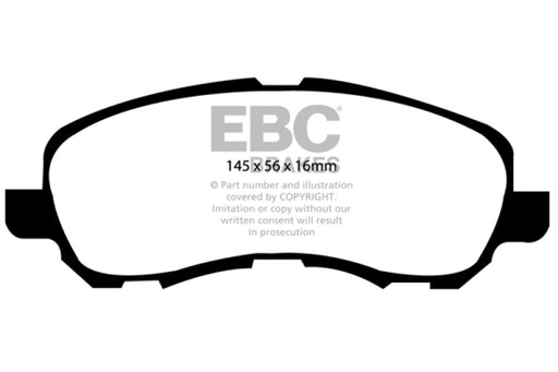 EBC yellowstuff brake pads front fits 2011 14 Chrysler 200 2 4