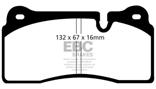EBC yellowstuff brake pads rear fits 2008 17 Audi R8 4 2l 5 2l