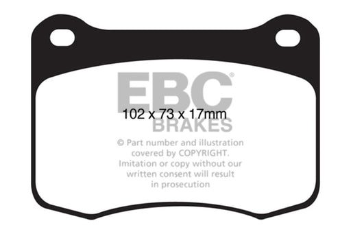 EBC yellowstuff brake pads rear fits 2008 Lexus Is F 5 0