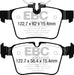 EBC yellowstuff brake pads rear fits 2015 Mercedes Benz C300 W205 2 0 Turbo 4 Matic