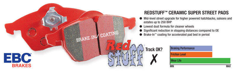 EBC redstuff brake pads fits Brakes