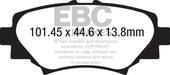 EBC redstuff brake pads rear fits 2014 Mazda 3 2 0 Japan Build