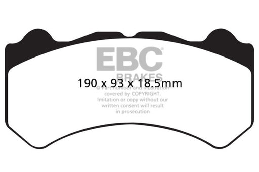 EBC yellowstuff brake pads front fits 2008 11 Nissan GT R R35 3 8 Twin Turbo Cast Iron