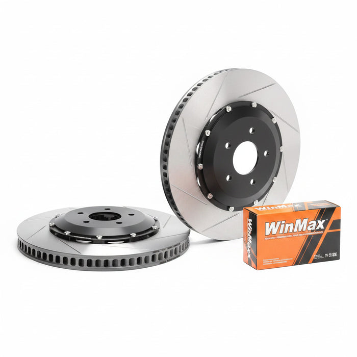 2004-2008 Lamborghini Gallardo (Rear) Performance 2-Piece Rotor and Brake Pad Package