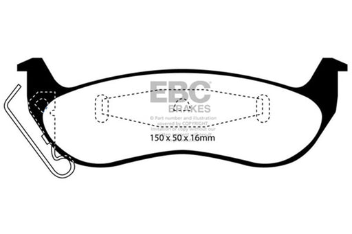 EBC redstuff brake pads rear fits 2003 Ford Crown Victoria 4 6
