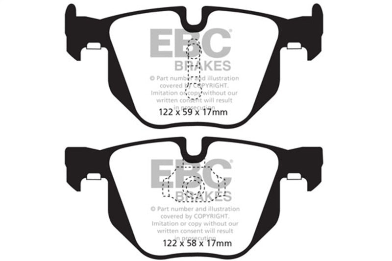 EBC yellowstuff brake pads rear fits 2010 14 Bmw X5 3 0 Turbo 35