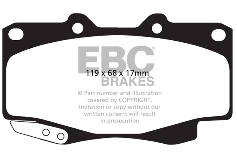 EBC greenstuff brake pads front part DP62005 fits 1999 04 Toyota Tacoma 4wd 2 7