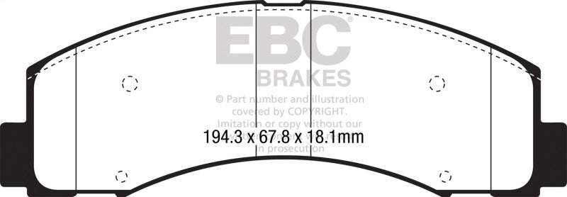 EBC brake pads front part ED93088 fits 2018 Ford F 150 2 7l Twin Turbo 2wd Extra Duty