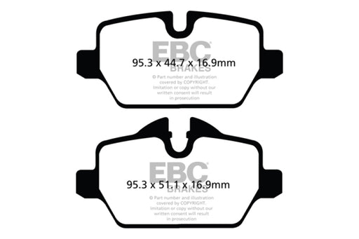 EBC redstuff brake pads rear fits 2010 Mini Countryman 1 6 Cooper