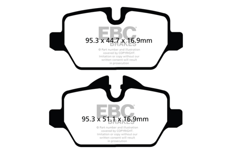 EBC redstuff brake pads rear fits 2010 Mini Countryman 1 6 Cooper