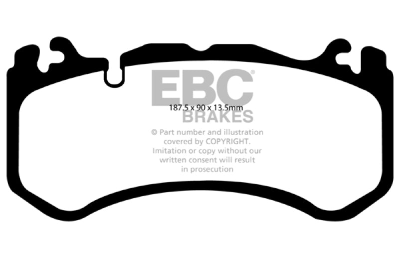 EBC yellowstuff brake pads front fits 2012 Maserati Quattroporte 3 8 Twin Turbo