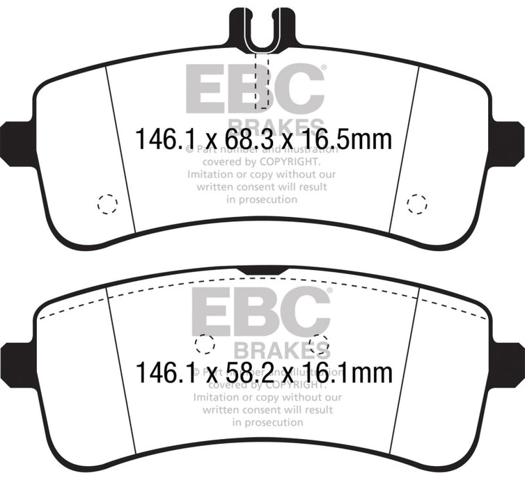 EBC bluestuff brake pads rear fits 2015 Mercedes Benz C63 S Amg W205 4 0l Twin Turbo